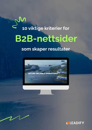 10 kriterier for B2B-nettsider